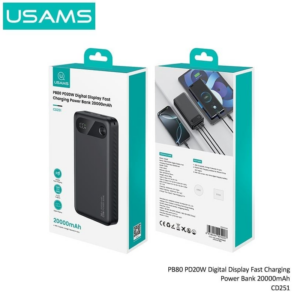 CD249 PB80 PD20W Digital Display Fast Charging Power Bank 10000mAh