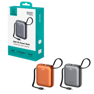 CD258 PB86 20W Digital Display Dualcable Power Bank 10000mAh