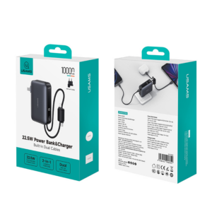 CD260 PB88 3IN1 22.5W Power Bank With EU & US Plug & Cable 10000mAh