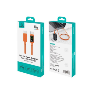 SJ773 U92 60W Type-C to Type-C Charging & Data Cable with Light