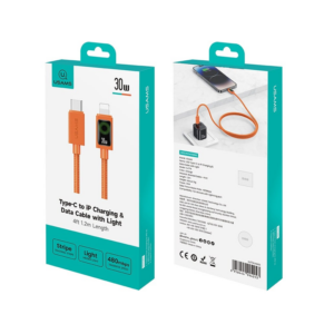 SJ774 U92 30W Type-C to iP Charging & Data Cable with Light